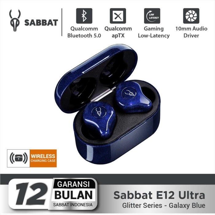 AKN88 - SABBAT E12 ULTRA GLITTER SERIES - Bluetooth 5.0 TWS Earphone