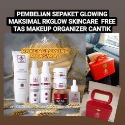 SEPAKET RKGLOW GLOWING FREE TAS BOX MAKEUP ORGANIZER
