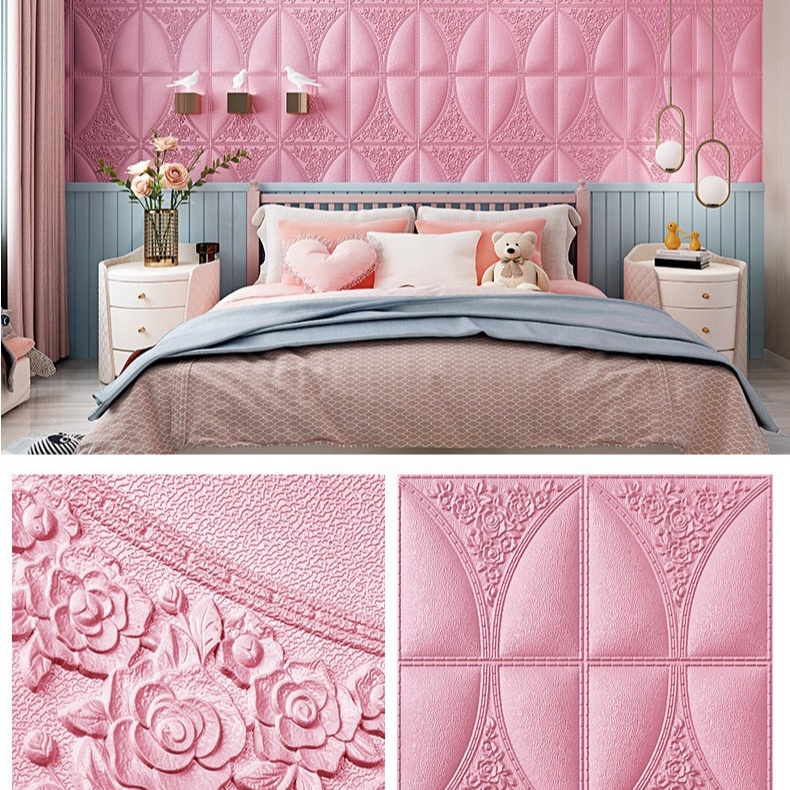 (READY STOCK) COD PROMO WALLPAPER WALLFOAM HARGA PABRIK TERMURAH 3D KUALITAS PROMO TERBAIK MOTIF FLOWER/ STICKER WALLPAPER WALLFOAM DINDING 3D RUANG TAMU KAMAR TERMURAH