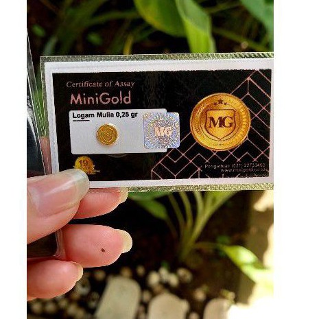 MINI GOLD 0.25 gram dan 0.025 gram (CERTIFICATE) 999.9 FINE GOLD DAN SANUR