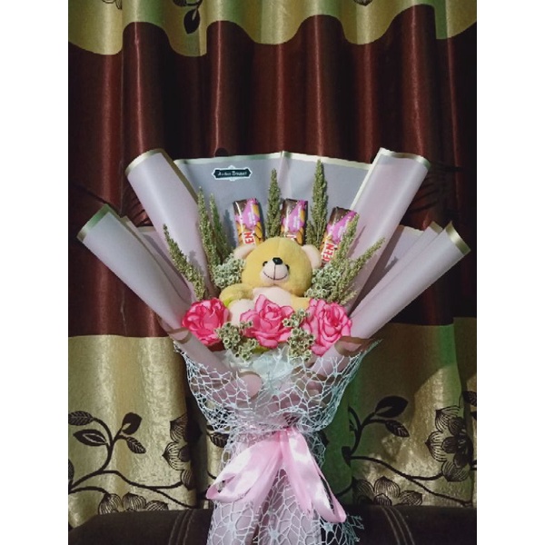 

Buket Valentine Teddy Bear & Cokelat