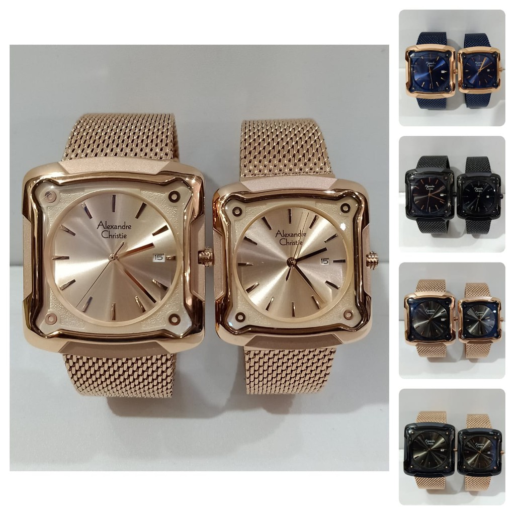 Jam Couple Alexandre Christie AC3030 AC 3030 Original Garansi Resmi Alexander Christie Free Baterai