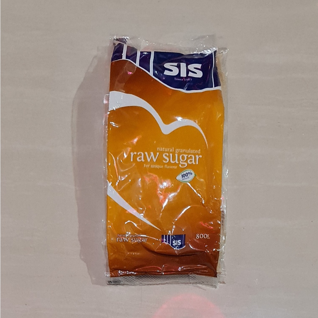 SIS Raw Sugar Natural Granulated / Gula Singapore 800 Gram