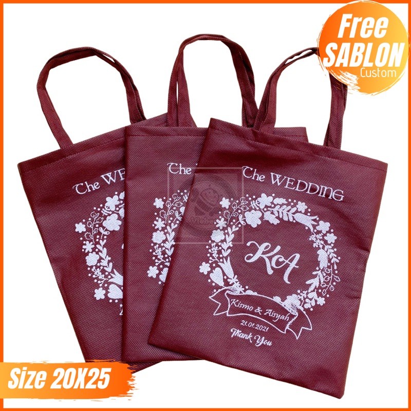 

SOUVENIR PERNIKAHAN/ 1KG ISI 100PCS/ SABLON GRATIS