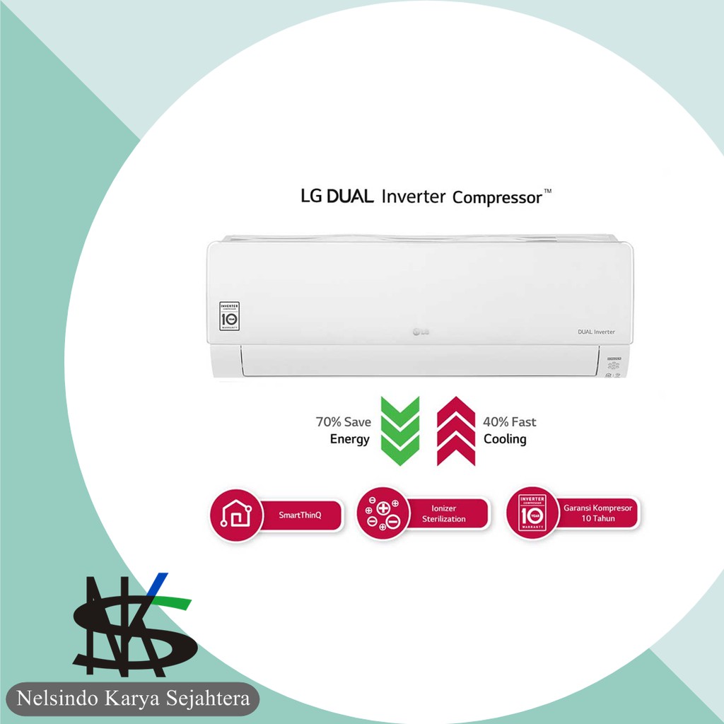 AC Split LG T06EV4 Dual Cool Inverter 0.5PK
