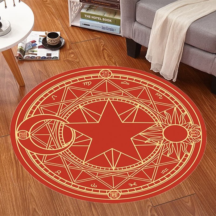 CRCS karpet cardcaptor sakura carpet bulat lingkaran sihir magic