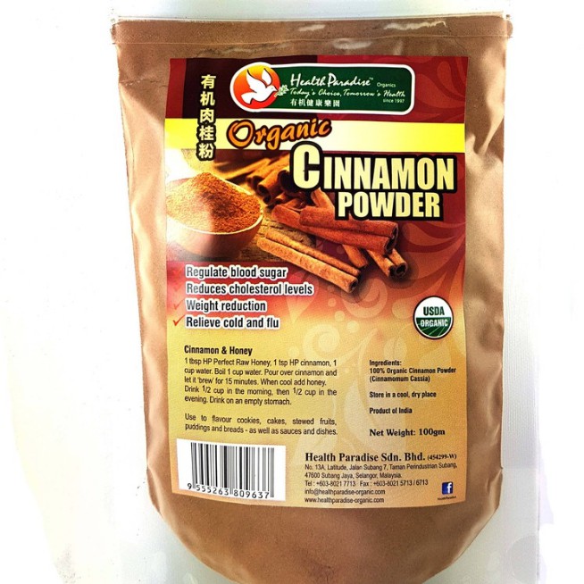 Health Paradise Organic Cinnamon Powder 100g