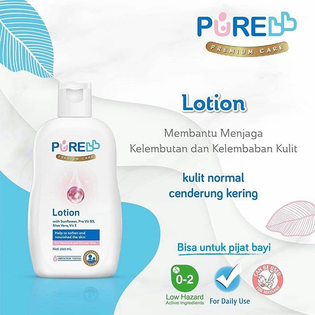 Pure BB Lotion 200ml 80ml Pure Baby