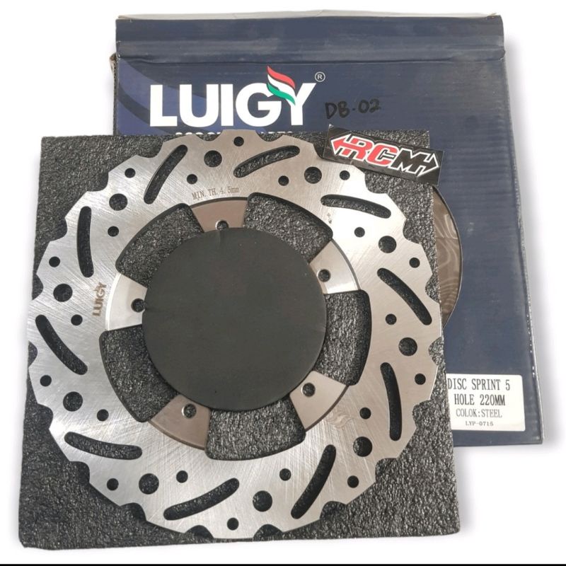 PIRINGAN CAKRAM DISC BRAKE LUIGY VESPA LX LXV S PRIMAVERA SPRINT LUBANG 5 UK 215MM 215 MM 220MM 220 MM ORI ORIGINAL LUIGY ITALY ASLI