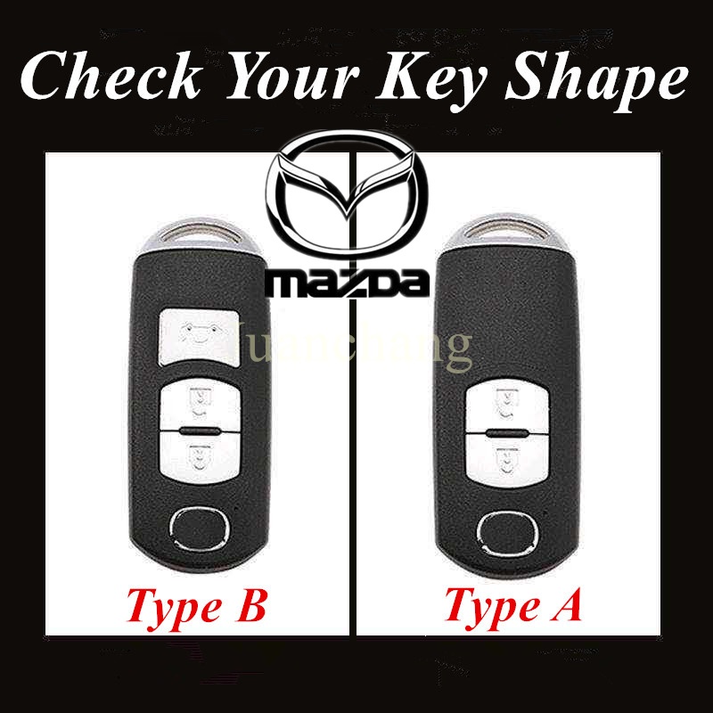 Case Kunci Mobil Bahan ABS Carbon Fiber Untuk Mazda 2 3 6 Atenza Axela Demio CX-5 CX-5 CX-3 CX-7 CX-9 2015 Mx-8 2018
