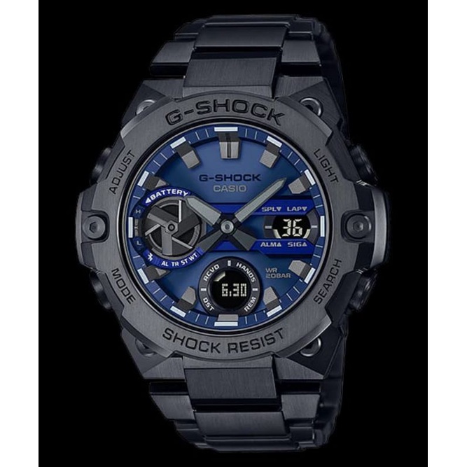 JAM TANGAN PRIA G-SHOCK GST-B400BD-1A2DR BLACK TOUGH SOLAR ORIGINAL