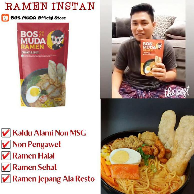 Ready Stok Bos Muda Ramen Original Ramen Halal Mie Ramen Instan Mie Sehat Snack Jepang 150Gram