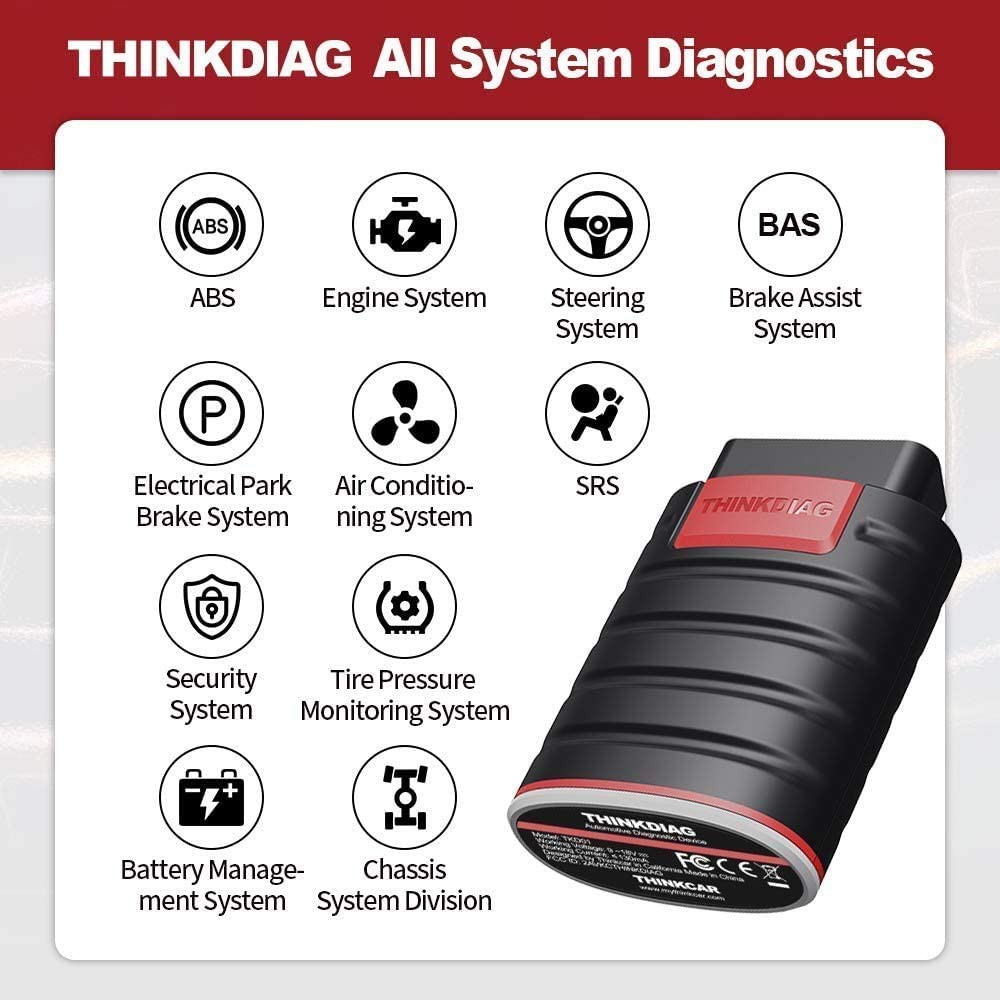SCANNER MOBIL Thinkdiag Full Software Thinkcar OBD2 Scanner Diagnostic Tools OBDII