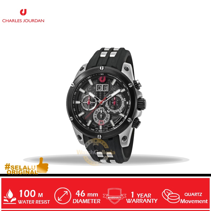 Jam Tangan Analog Man Charles Jourdan CJ1036-1332C Original Murah