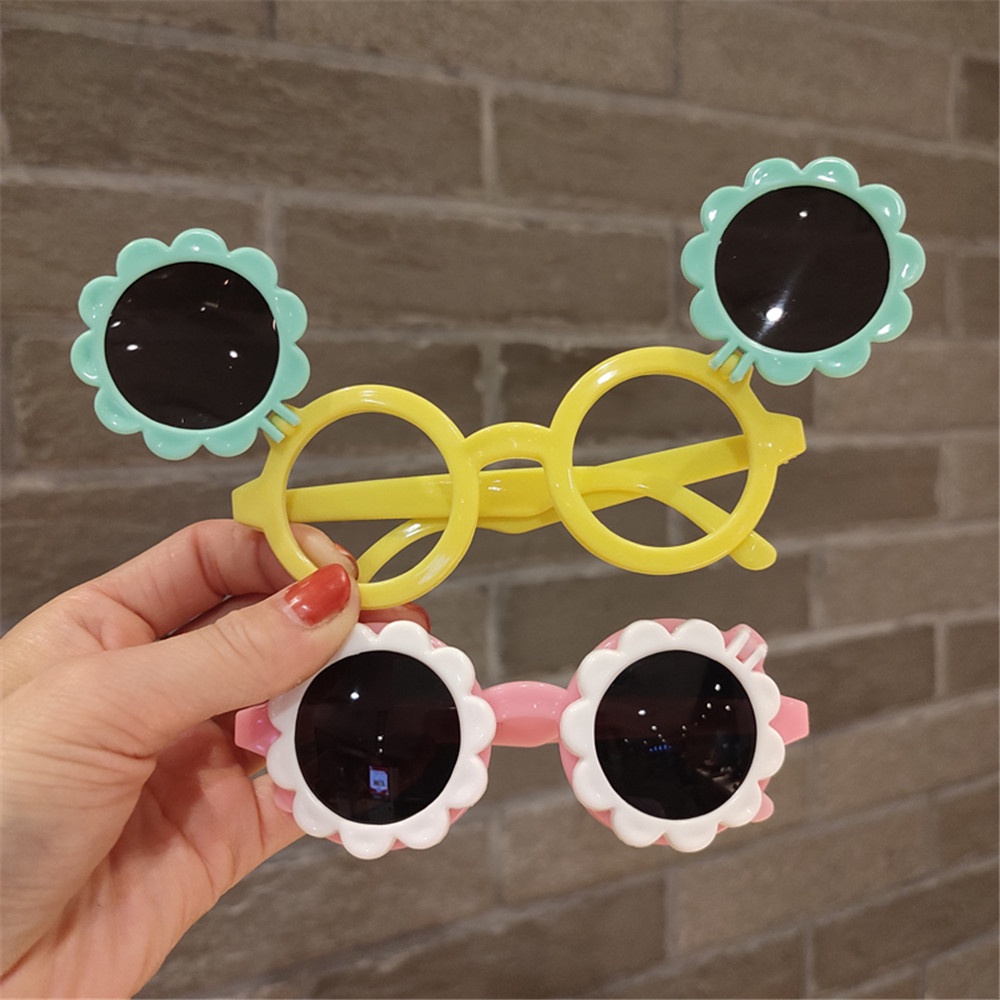 Sun Flower Kacamata Sunglass Desain Bunga Matahari Lucu Untuk Anak Kecil