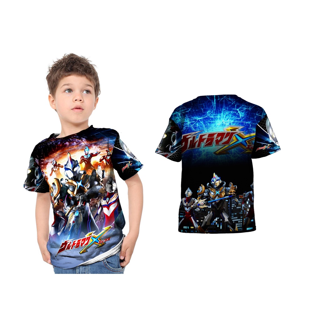 Baju Kaos Jersey Anak Ultraman X Full Printing