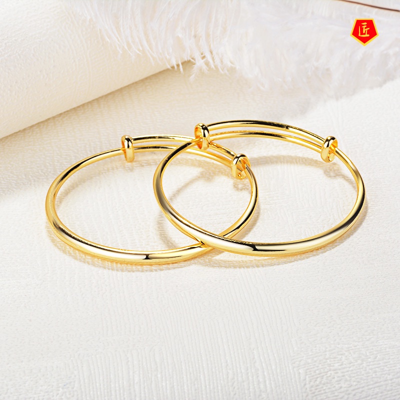 [Ready Stock]Elegant Glossy Gold Bracelet Temperament