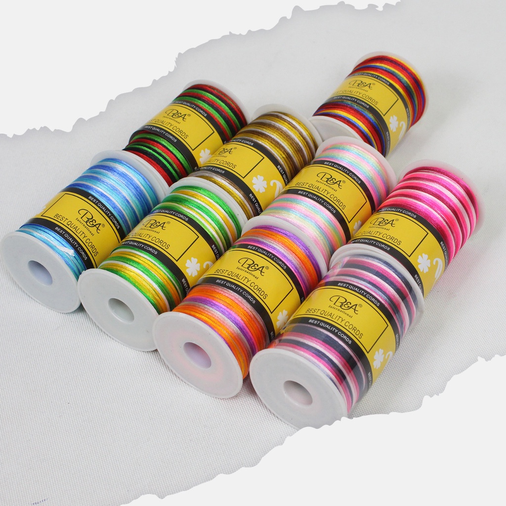 Tali Simpul Cina / Tali Satin Roll Merk B&amp;A 2mm CD1809 (100m) - WARNA MIX