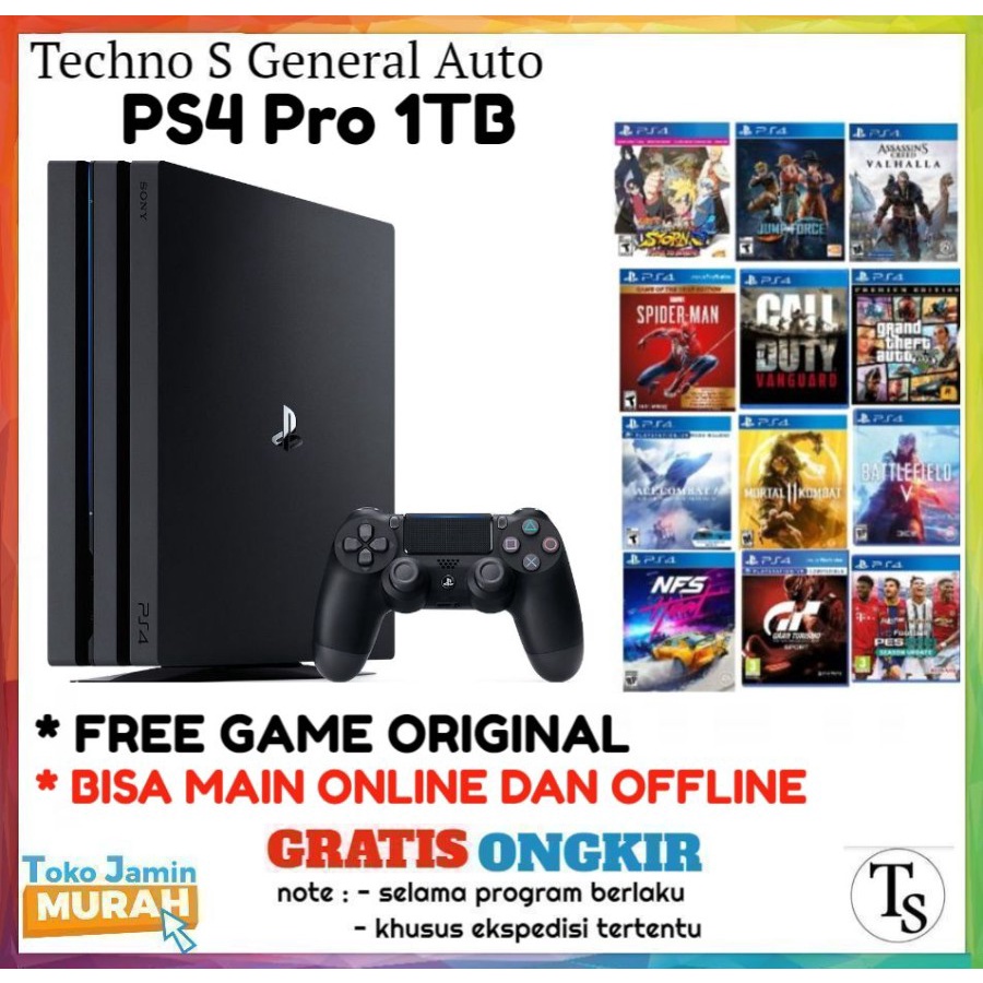 PS4 Pro 1TB FullGame Original / PS 4 Pro 1 TB Garansi PLAYSTATION 4 PRO/SLIM/FAT HDD 1TB FULLSET