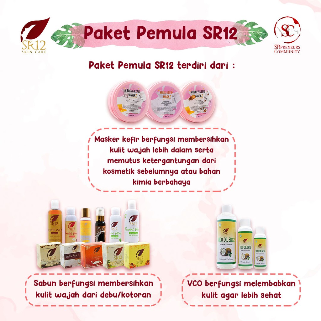 PAKET PEMULA SR12 KOMPLIT / PERAWATAN SKINCARE AMAN &amp; ALAMI / PENETRAL KULIT / PAKET PERAWATAN WAJAH