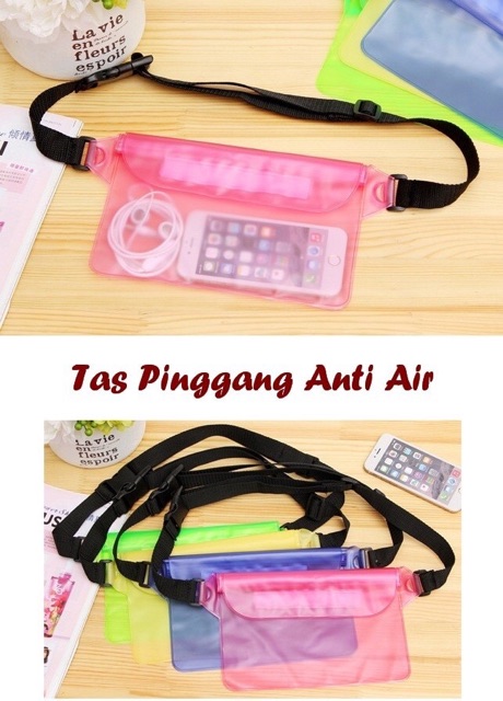 TAS PINGGANG WATERPROOF ANTI AIR DENGAN 3 lapis seal