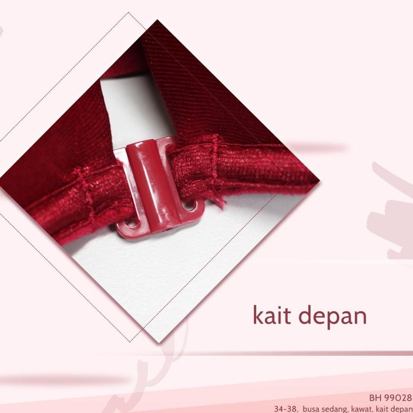 ❂ Sorex Fashion Bra Pesta Tali Double X Kait Depan Busa Sedang Kawat Setara Cup B BH 99028 ☼
