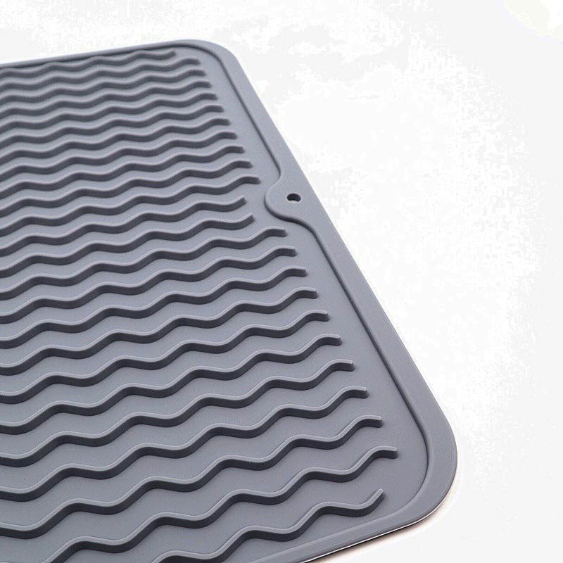 Drain Mat Alat Pengering Cuci Piring Gelas - P589 - Gray