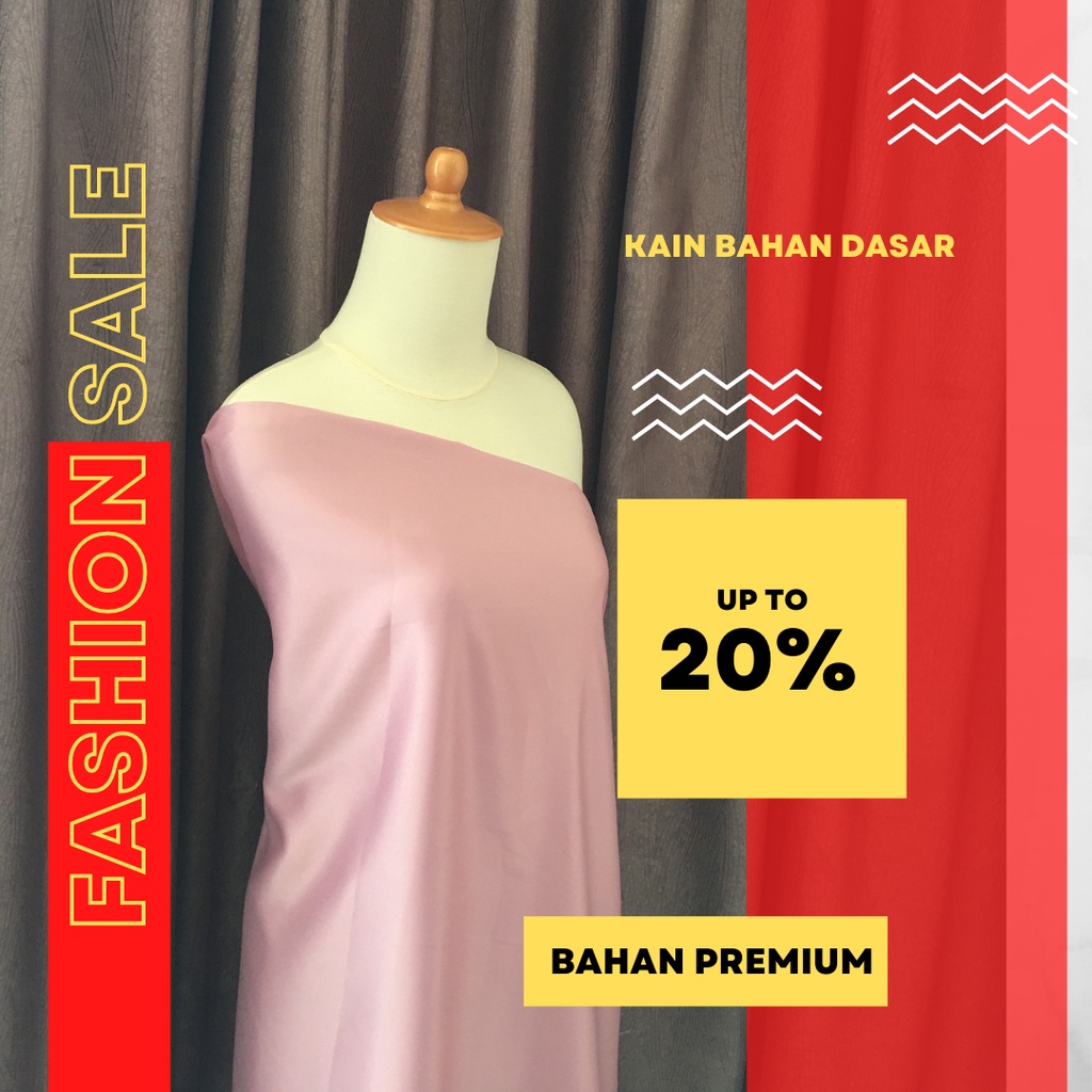 Bahan Kain Satin Velvet Premium Warna Peach Pink Lebar 1.5 M