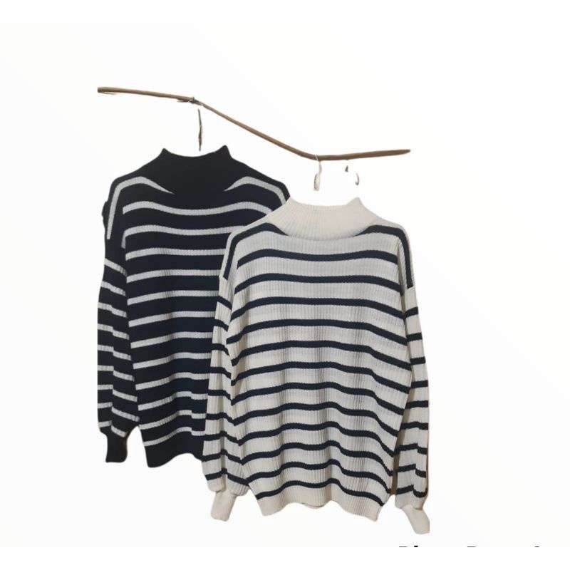 DISCON !!!! BAYONETA SWEATER / Ballon Knit - Atasan Wanita | Oversize Rajut Halus /Tangan Balon (RJ)