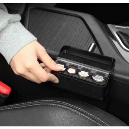 Car Coin Pocket Case Storage 4 Slot Holder Organizer Tempat Uang Koin Receh Logam