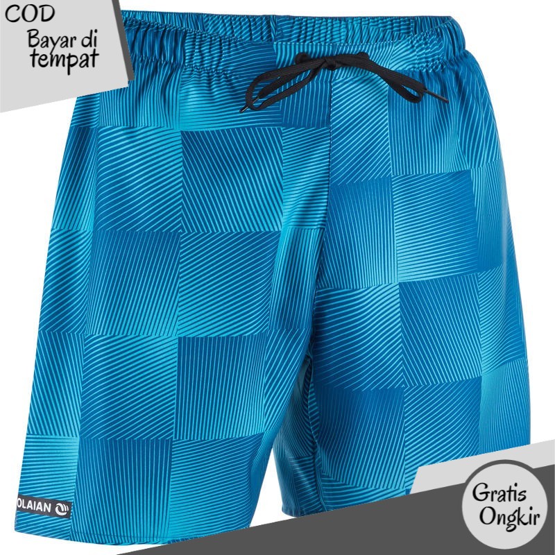 Decathlon Olaian Men Surf Boardshort Square Blue - 8403209 TN2