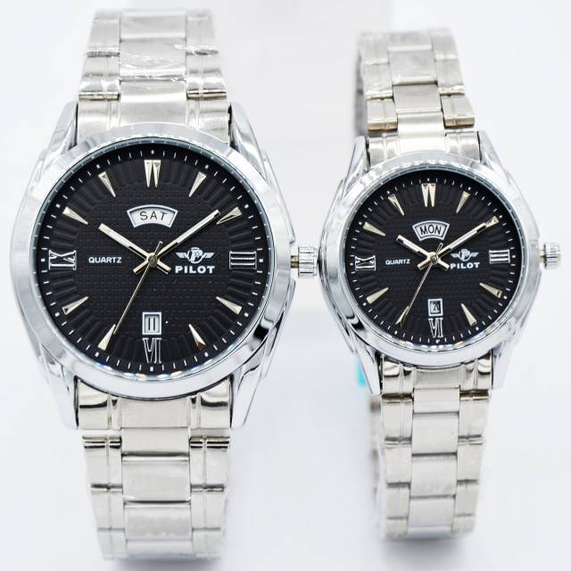 Jam Tangan Couple Pilot Original P320 Water Resist