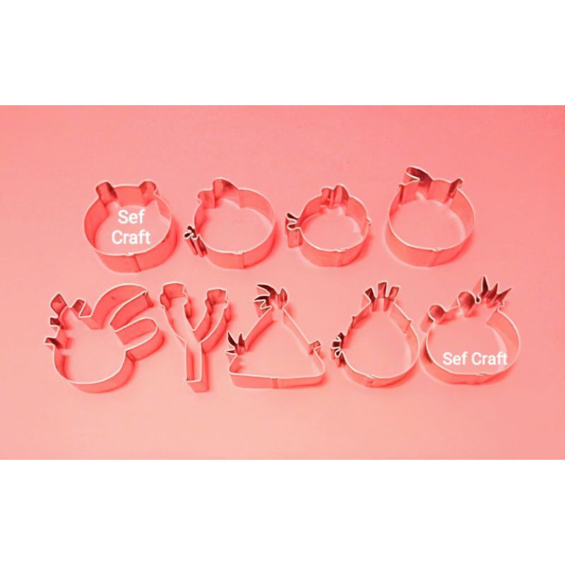 

Angry birds medium stainless cutter 9 / set