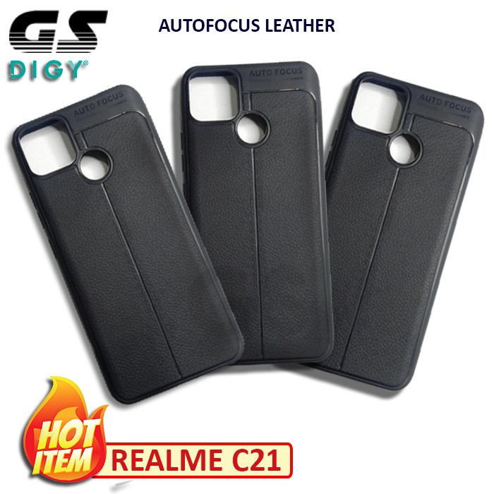 Leather Case Auto Focus REALME NARZO 30A NARZO 20 C21 C25 C12 C15 A52 A72 A92  A91 F15 A39 A57 A71 A1K