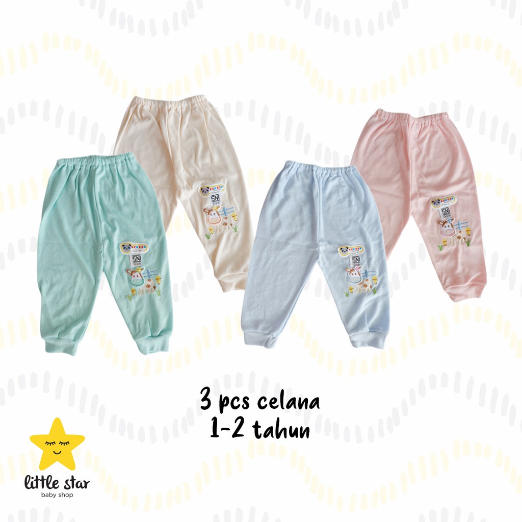 ISI 3 PCS - Mama Sien Celana Pendek Anak Unisex | Celana Panjang Anak Cewek Cowok