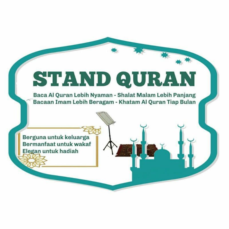 Standbook Tripod standing penyangga al quran - stand buku Rehal- rekal- lekar berdiri