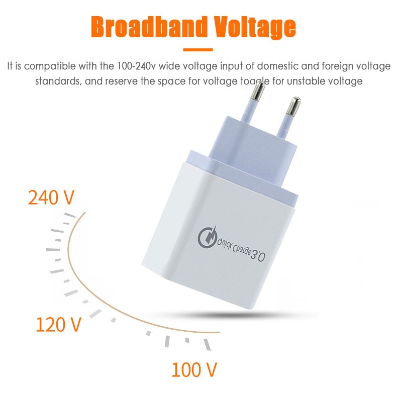 Comfast Charger USB Fast Charging QC3.0 4 Port 3.5A - White - 7RAD0HWH