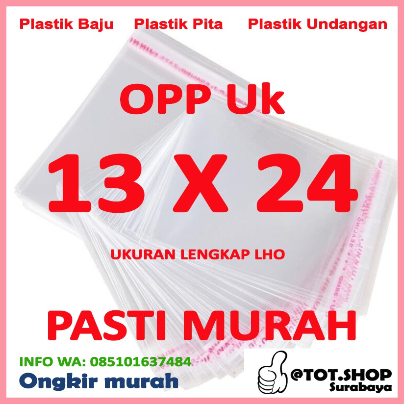 

OPP LEM PLASTIK KACA 13 X 24 DVD,Bakery,Undangan,Roti,Amplop,Angpao (Isi 100 Lembar)