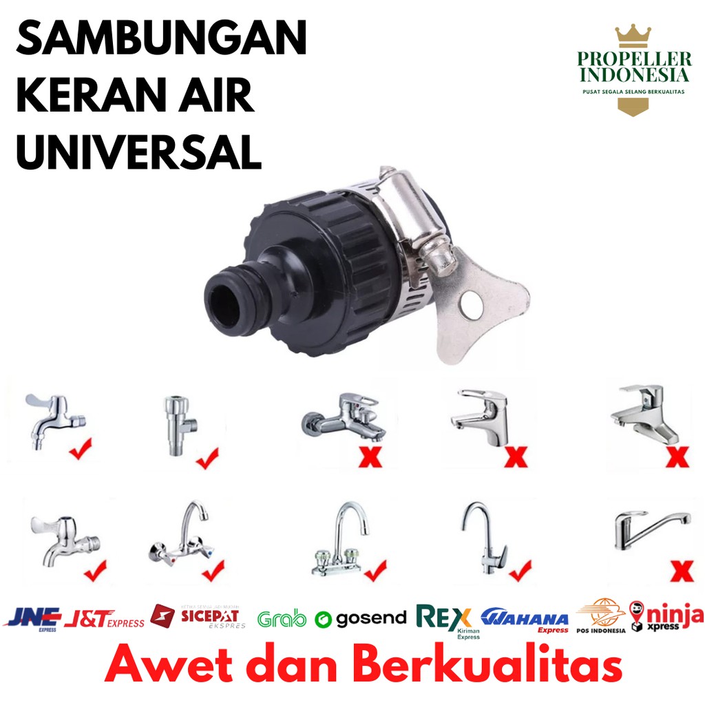 Sambungan Keran Universal Fleksible Tap Konektor Kran Air Universal