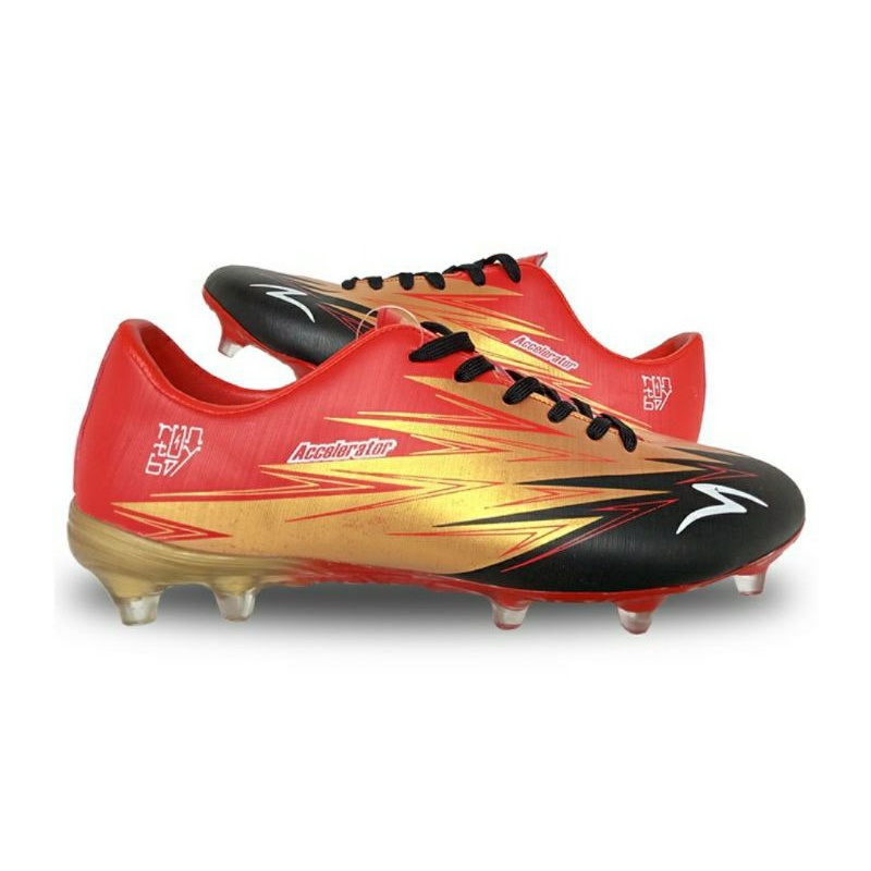 Sepatu Sepak Bola Specs Accelerator Alpha Garuda Attack Biru Terbaru 2021 Original 100% Accelerator Lightspeed Reborn Metasala Swervo Illuzion Slaz Infinity Sepatu Olahraga Pria Murah Size 39-43-Gold