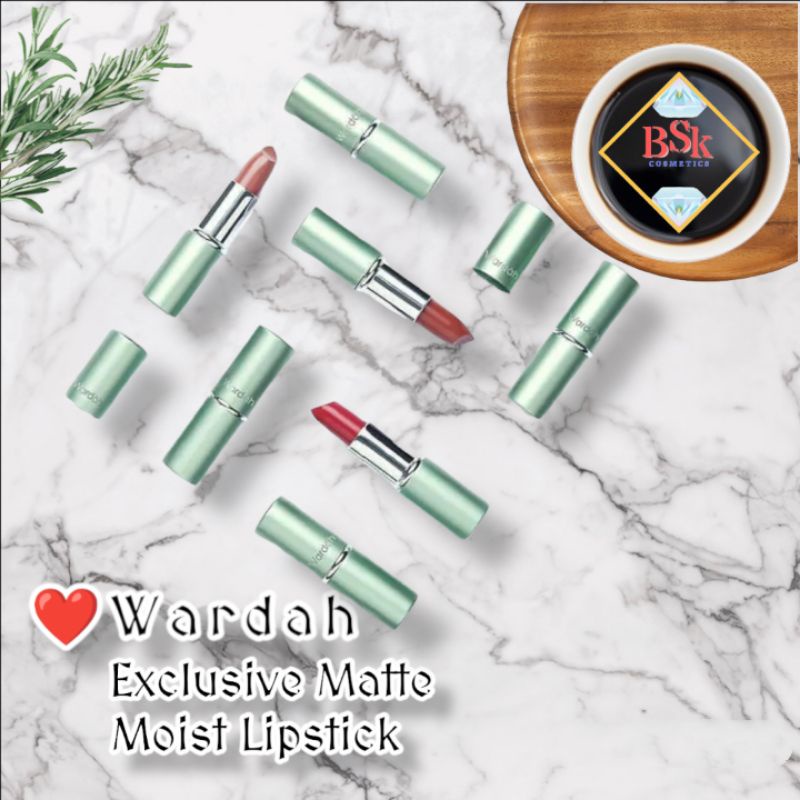 ⭐AJ⭐ WARDAH EXCLUSIVE MATTE & MOIST LIPSTICK | Liptik / Lipstick Putar / Batang | Perona Pelembab Bi