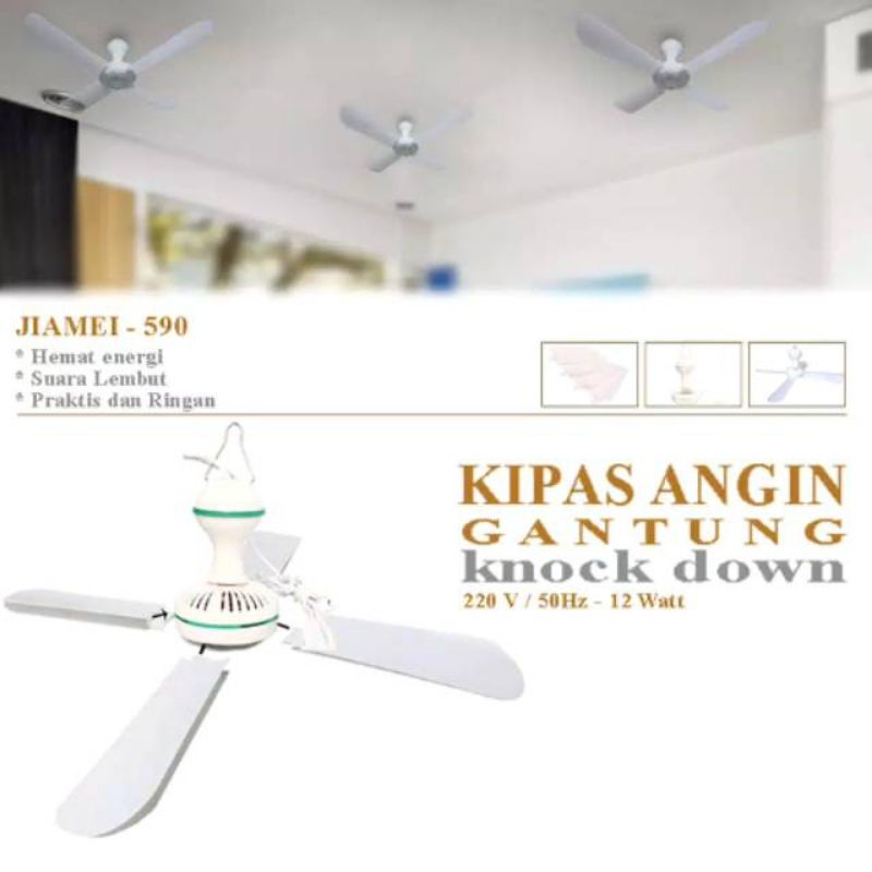 Kipas angin gantung/mini fan 12watt jiamei 590