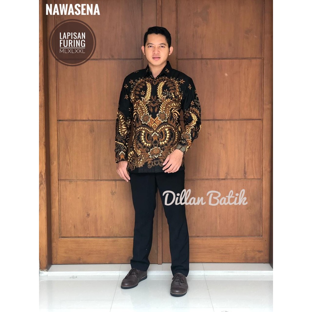 Nawasena Kemeja Batik Pria Panjang Full Furing by Dilan Batik