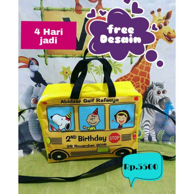 

tas ulang tahun/ tas souvenir ultah / goodie bag