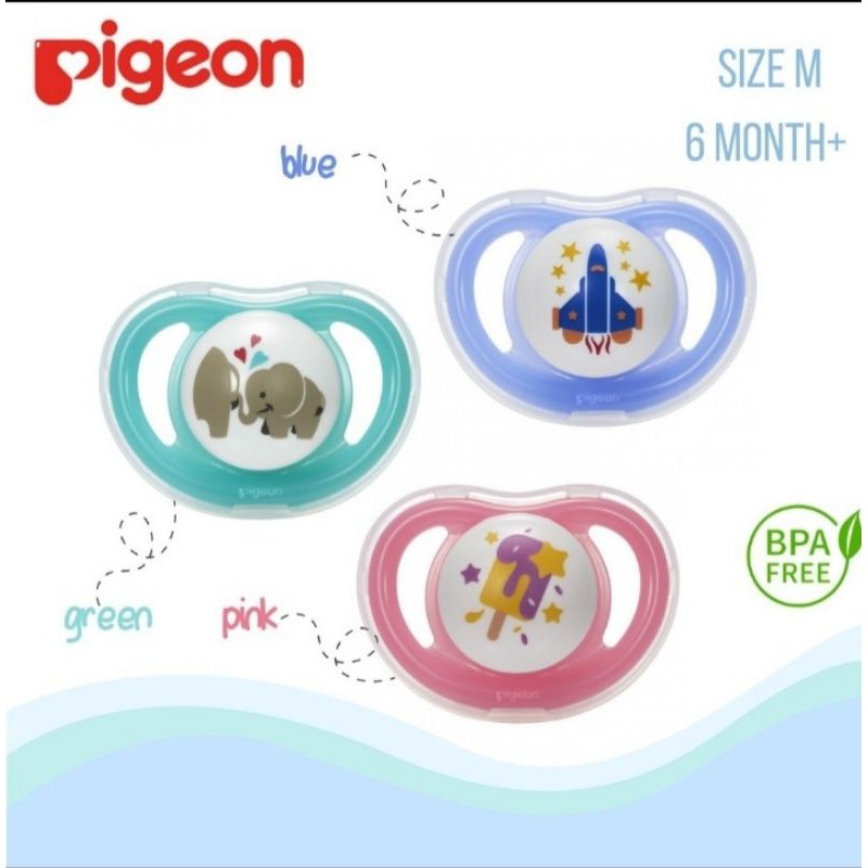 pigeon empeng bayi baby minilight pacifier 0+ 6+