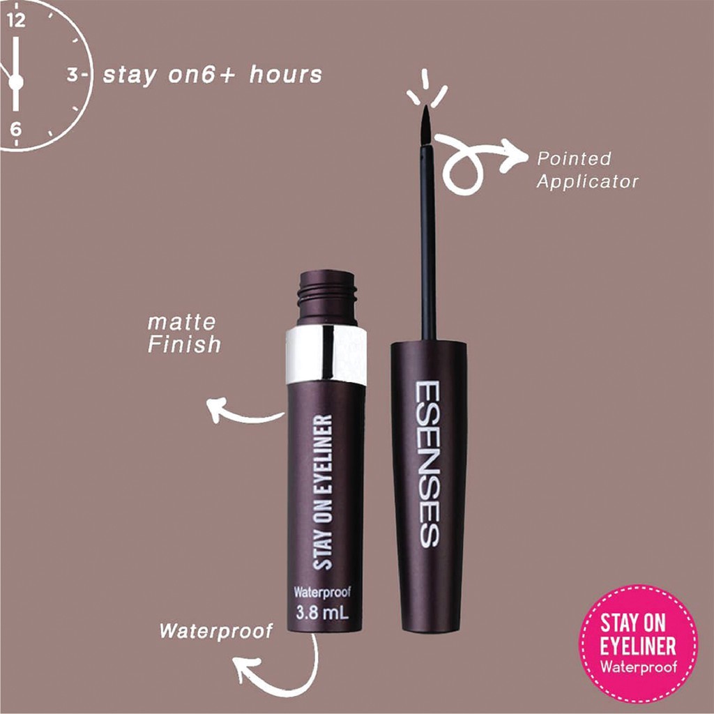 ✦SINAR✦ Esenses Mascara Waterproof | Stay On Eyeliner Waterproof | EyeBrow Set 2in1 | Perfecting Eyeliner Pen | Collagen Lip Serum | Evany Esenses