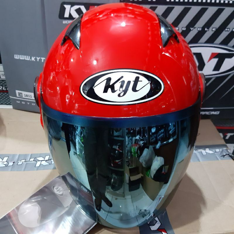 Helm KYT 2 vision ORIGINAL MURAH DOT dan SNI Helm indonesia-Fred+kcplg ga kc ori
