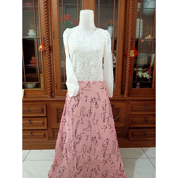 Gamis Remaja Broklat kombinasi Sifon