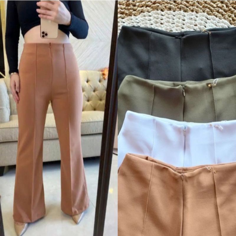 CELANA CUTBRY wide leg // celana panjang wanita // celana fashion wanita // celana Korea style // gramasi 290