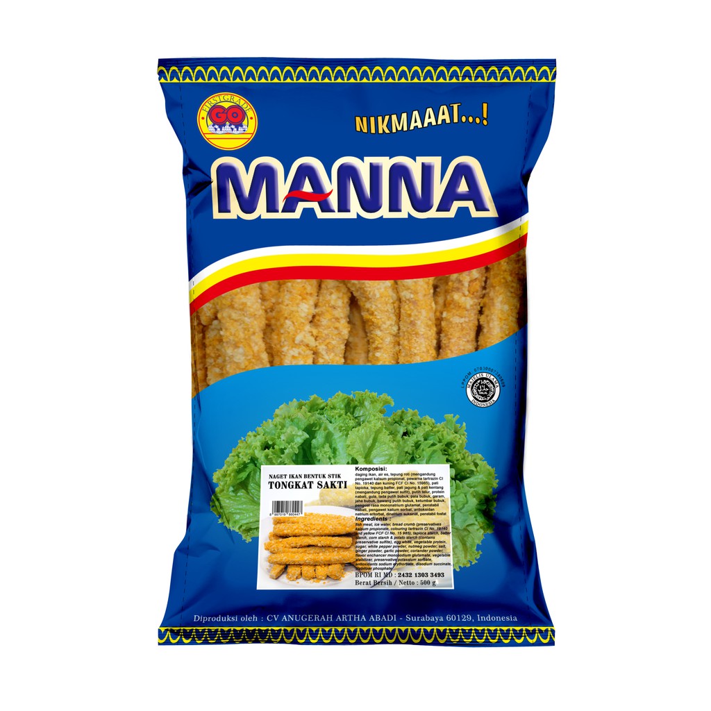 [FROZEN FOOD GOMANNA] NUGGET FISH STICK NAGET IKAN TONGKAT SAKTI ISI 20 (500GR) SOSIS NUGGET BPOM HALAL